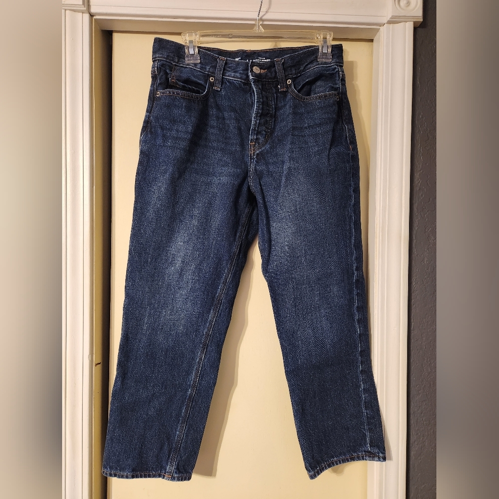 Old Navy high-rise, slouchy, straight, secret slim pockets jeans